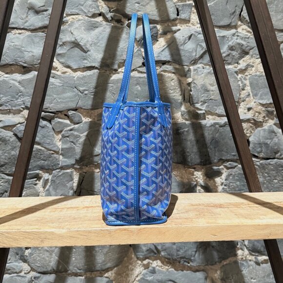 Goyard Blue Goyardine Mini Anjou Shoulder Bag - Picture 4 of 16